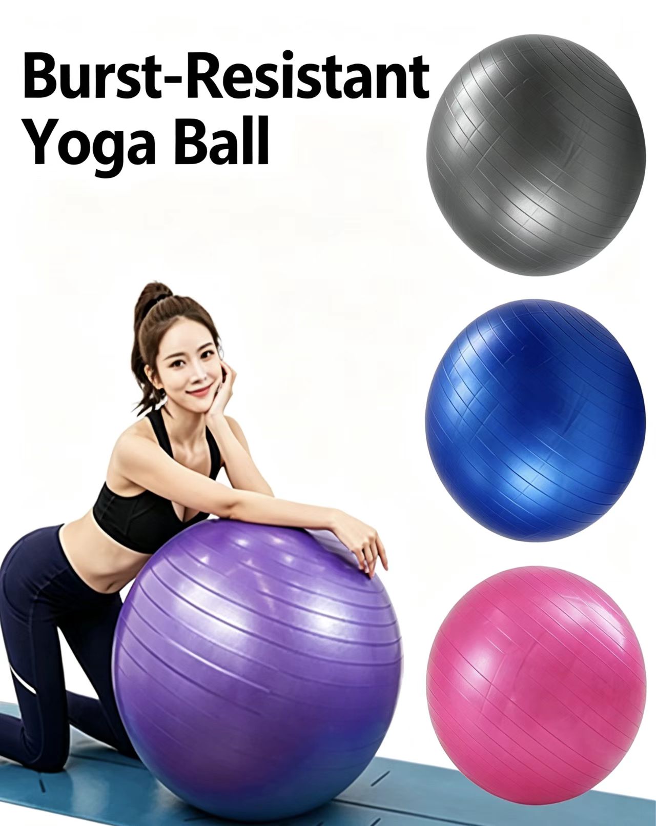 Pilates Yoga Pregnancy - Kalınlaştırılmış PVC Yoga Topu/Pilates Topu, Hamilelik