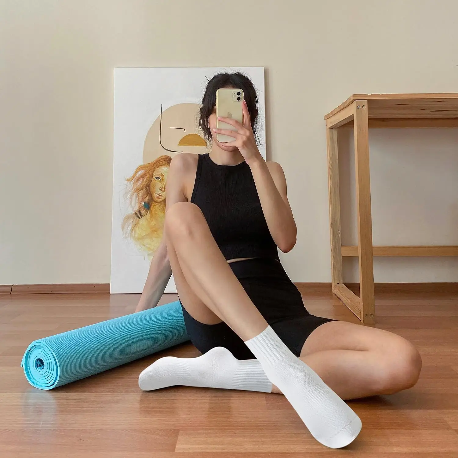 4 çift kadın yoga çorabı, düz  - Pilates With Yoga incelemesi ve fiyatı