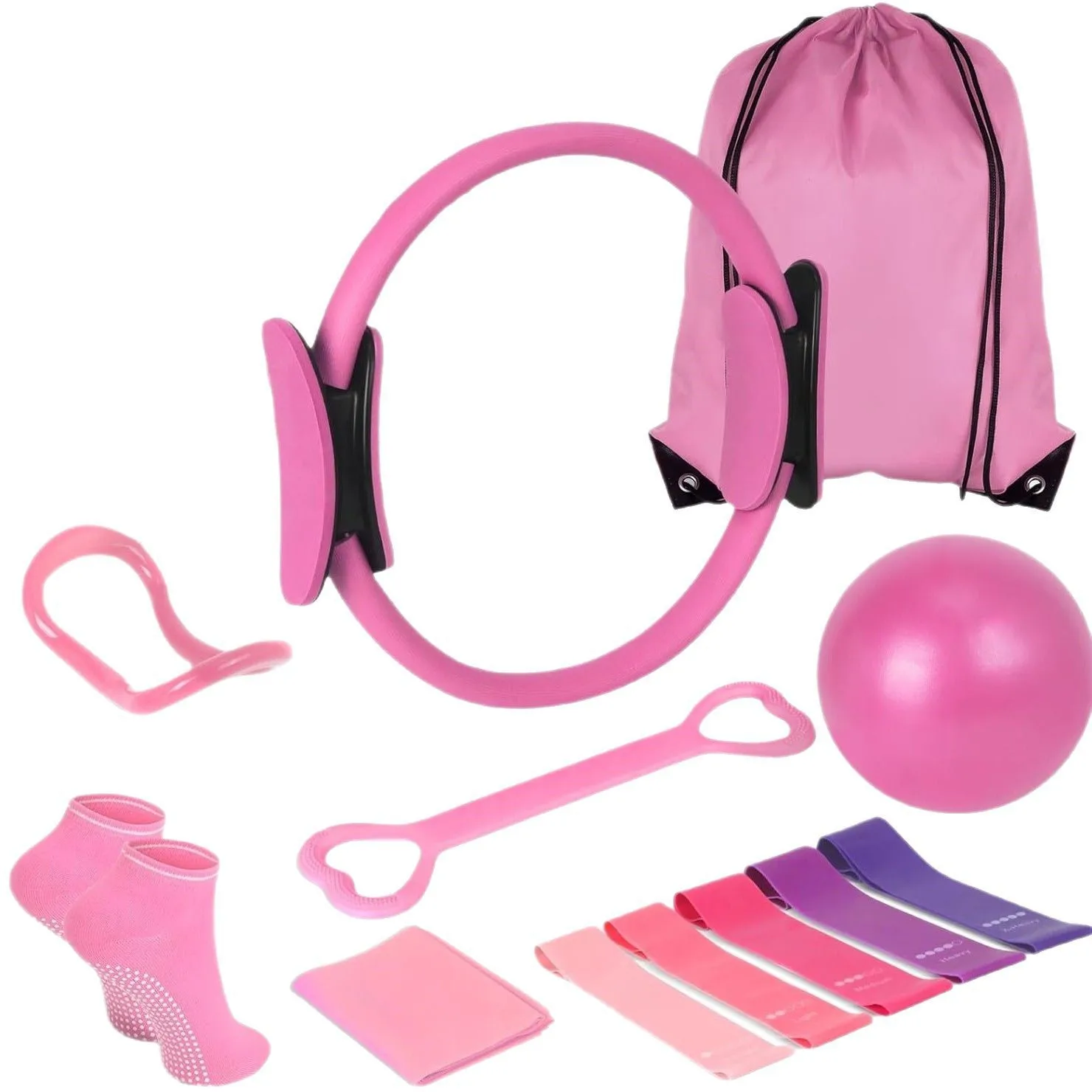 Pilates Topu Seti Direnç Bantl - Pilates Yoga Ball Workout incelemesi ve fiyatı
